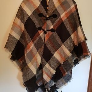 Apt. 9 plaid shawl poncho one size fits most
